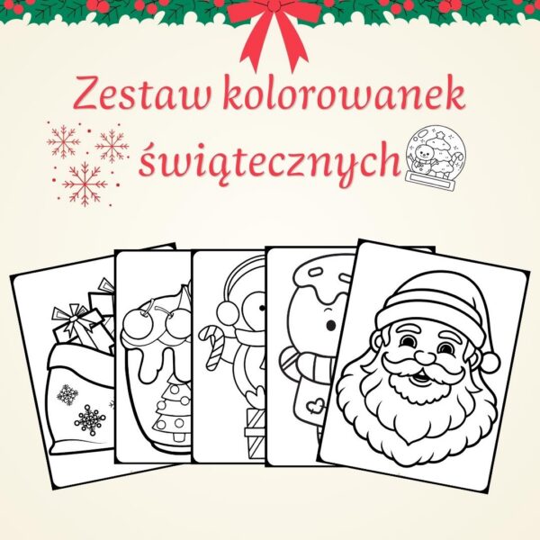 Zestaw kolorowanek świątecznych