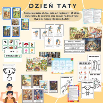 Dzień Taty - scenariusz zajęć + prezenty dla taty