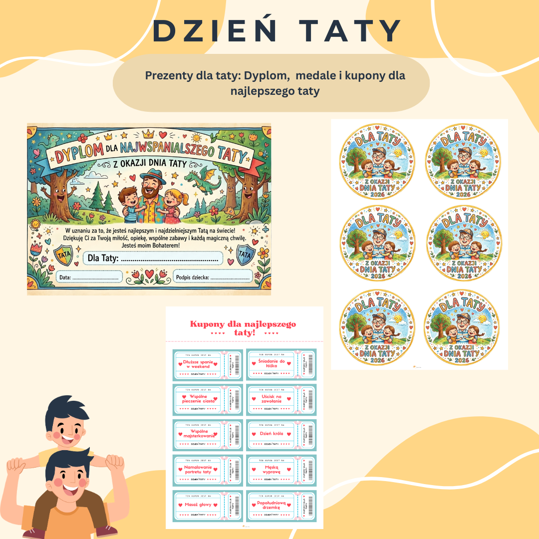 Dzień Taty - scenariusz zajęć + prezenty dla taty - obrazek 3