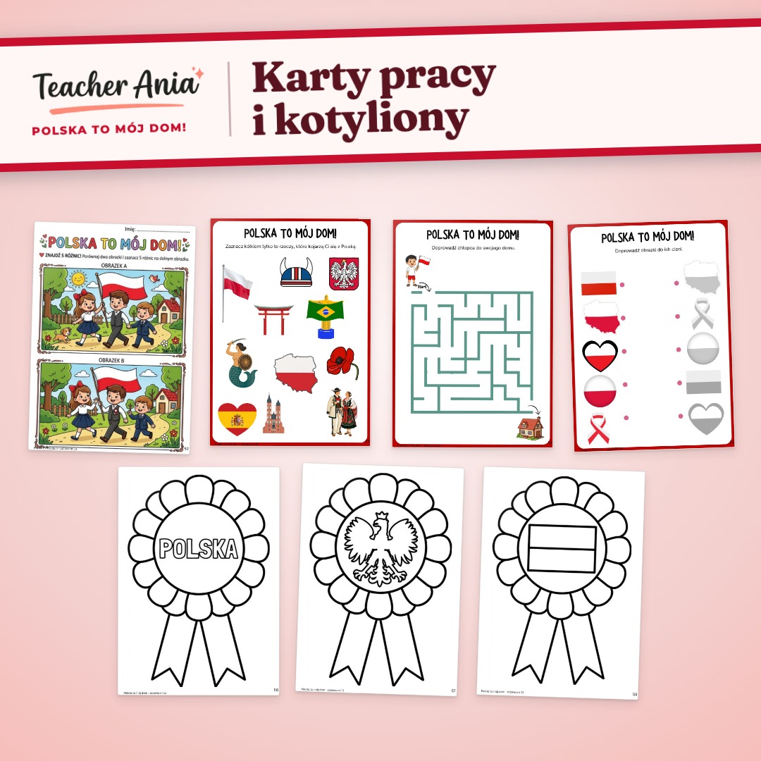 Polska to mój dom – karty pracy i kotyliony