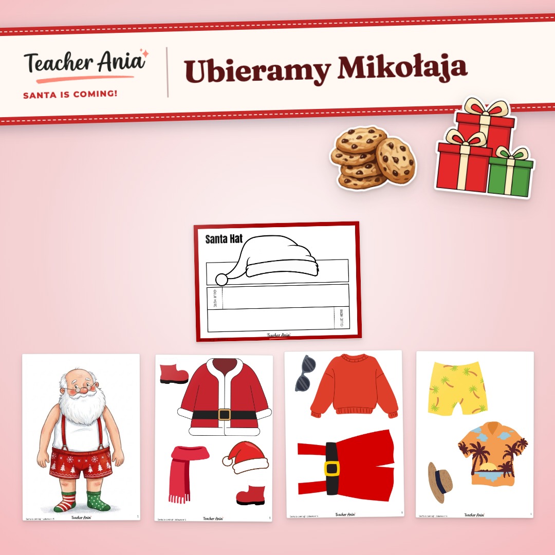 Santa is coming! – scenariusz zajęć – ubieramy Mikołaja