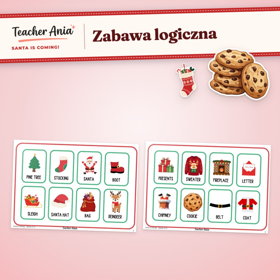 Santa is coming! – scenariusz zajęć – zabawa logiczna Who has a Santa cookie?
