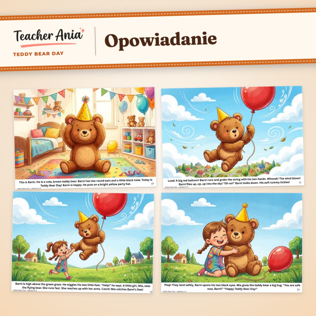 Teddy Bear Day – scenariusz zajęć – opowiadanie z obrazkami