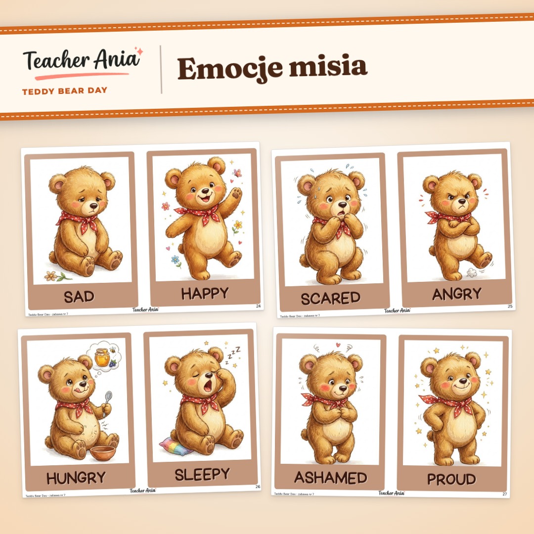 Teddy Bear Day – scenariusz zajęć – emocje misia