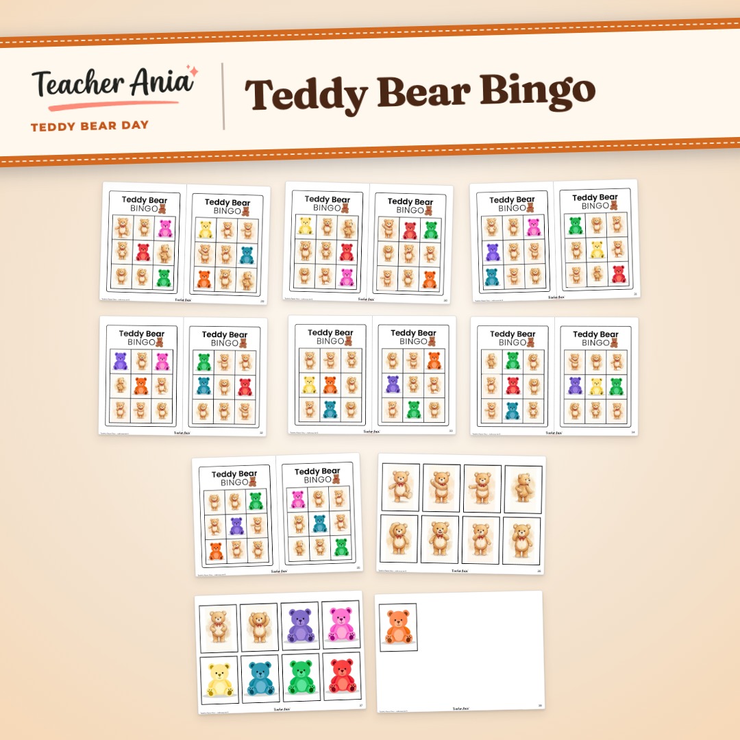 Teddy Bear Day – scenariusz zajęć – Teddy Bear Bingo
